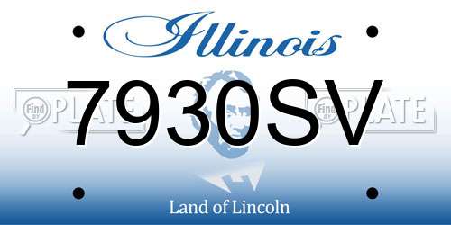 7930SV Illinois License Plate