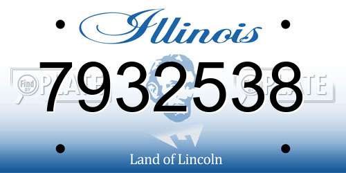 7932538 Illinois License Plate