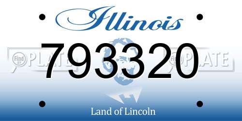 793320 Illinois License Plate
