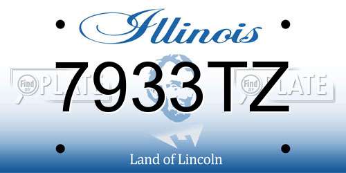 7933TZ Illinois License Plate