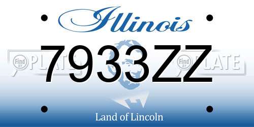 7933ZZ Illinois License Plate