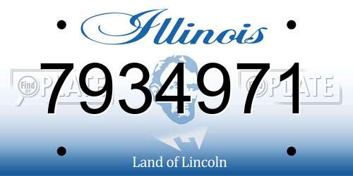 7934971 Illinois License Plate