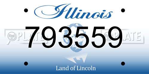 793559 Illinois License Plate