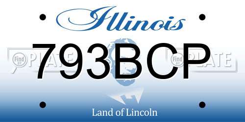 793BCP Illinois License Plate