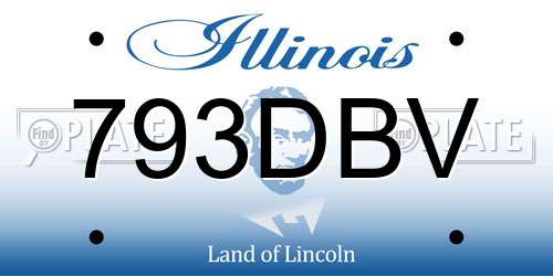 793DBV Illinois License Plate