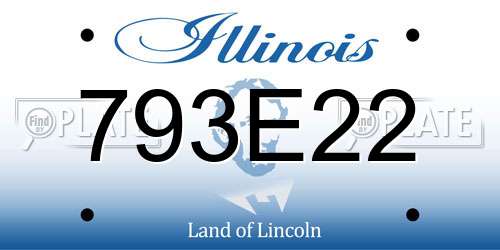 793E22 Illinois License Plate