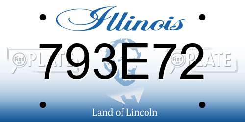 793E72 Illinois License Plate