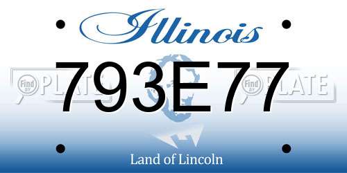 793E77 Illinois License Plate