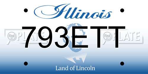 793ETT Illinois License Plate