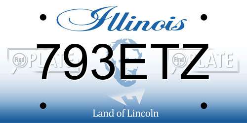 793ETZ Illinois License Plate