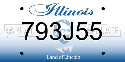 793J55 Illinois License Plate