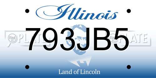 793JB5 Illinois License Plate