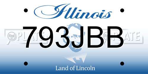 793JBB Illinois License Plate