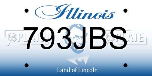 793JBS Illinois License Plate