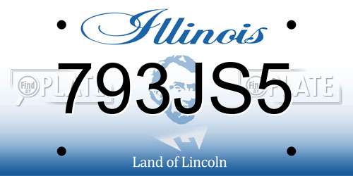 793JS5 Illinois License Plate