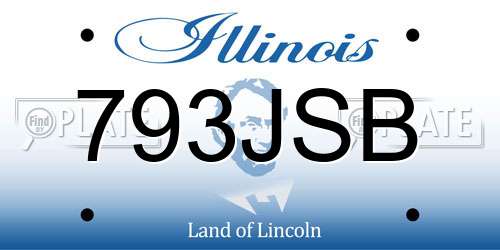 793JSB Illinois License Plate