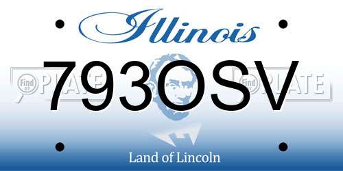 793OSV Illinois License Plate