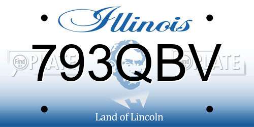 793QBV Illinois License Plate