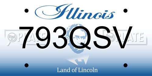 793QSV Illinois License Plate