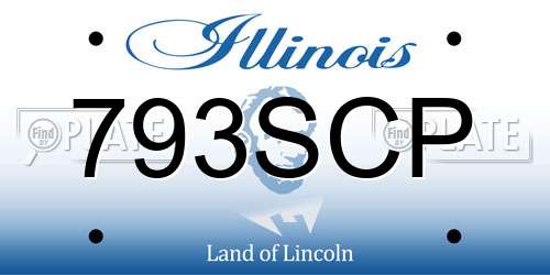 793SCP Illinois License Plate