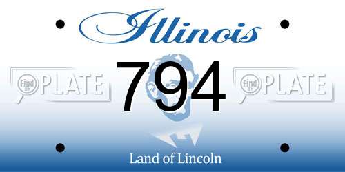 794 Illinois License Plate
