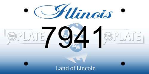 7941 Illinois License Plate