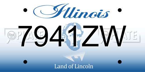 7941ZW Illinois License Plate