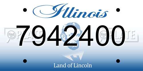 7942400 Illinois License Plate