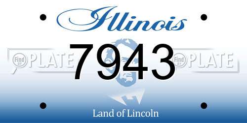 7943 Illinois License Plate