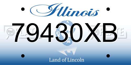 79430XB Illinois License Plate
