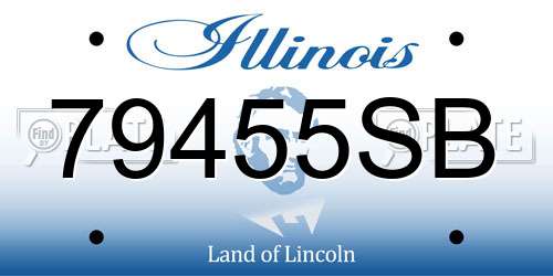 79455SB Illinois License Plate