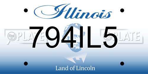 794IL5 Illinois License Plate