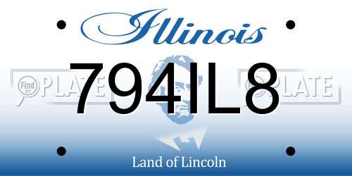 794IL8 Illinois License Plate