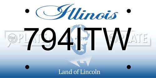 794ITW Illinois License Plate
