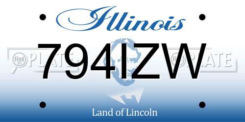 794IZW Illinois License Plate