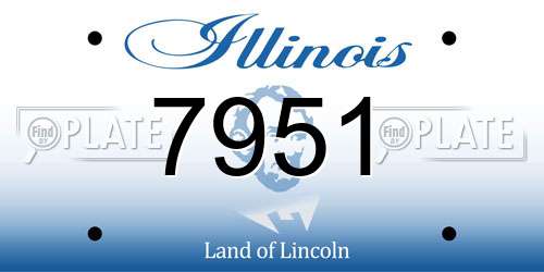 7951 Illinois License Plate