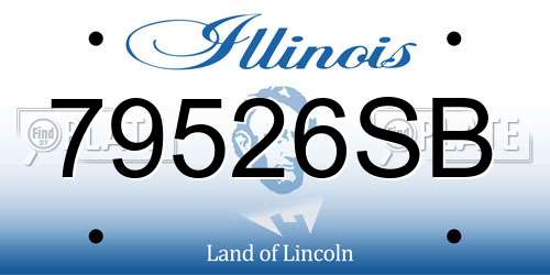 79526SB Illinois License Plate