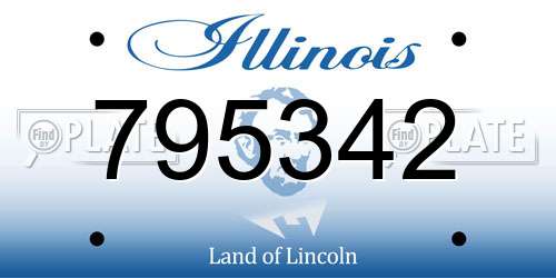 795342 Illinois License Plate