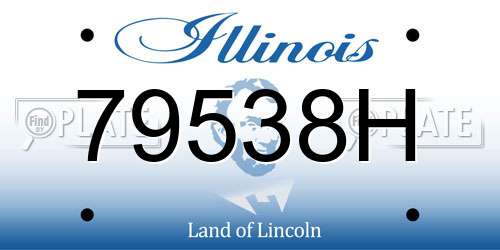 79538H Illinois License Plate