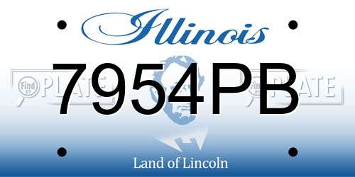 7954PB Illinois License Plate