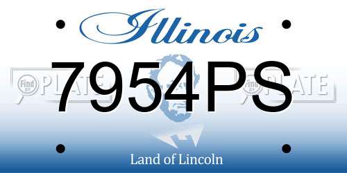 7954PS Illinois License Plate