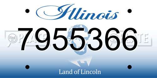 7955366 Illinois License Plate