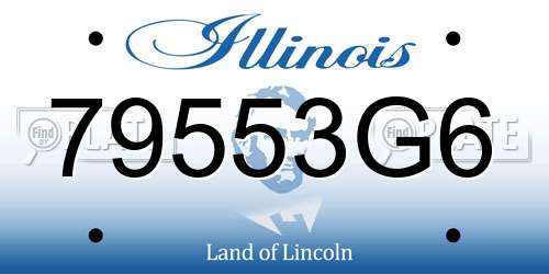 79553G6 Illinois License Plate