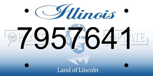 7957641 Illinois License Plate