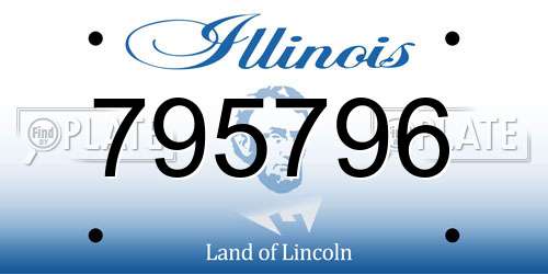 795796 Illinois License Plate