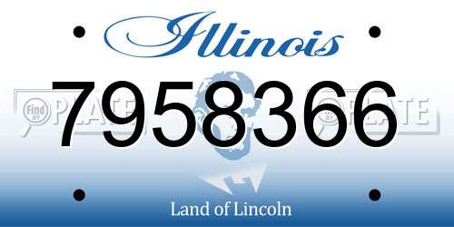 7958366 Illinois License Plate