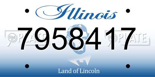 7958417 Illinois License Plate