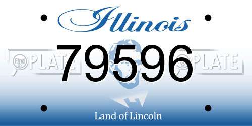 79596 Illinois License Plate
