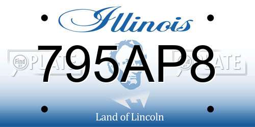 795AP8 Illinois License Plate