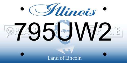 795UW2 Illinois License Plate